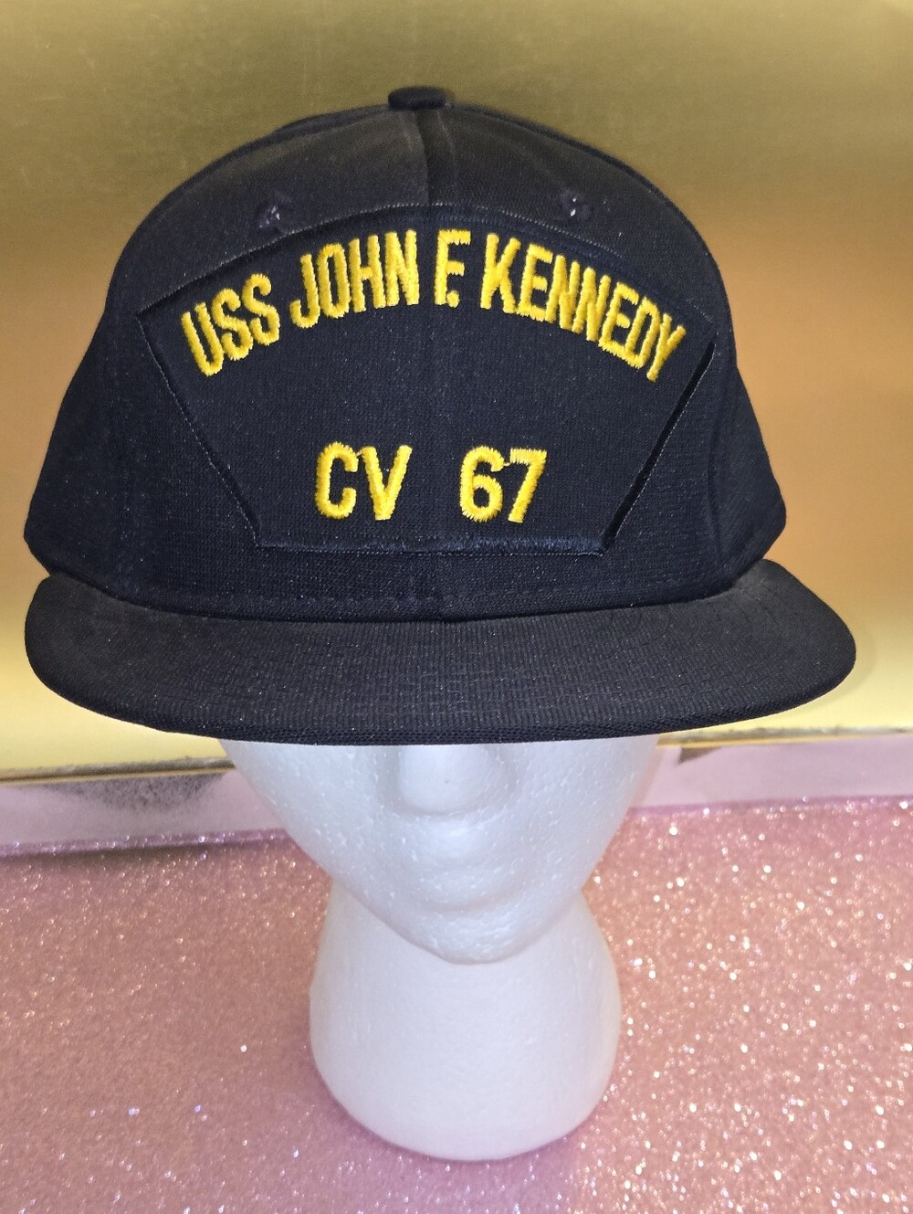 Vintage USS John F. Kennedy (CV-67) Embroidered Snapback Cap – Made in USA by AJ